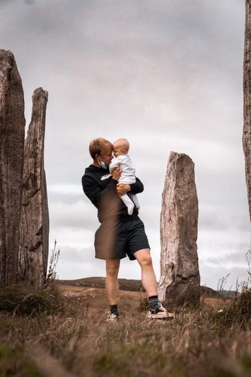 Lewis and Harris with autistic children