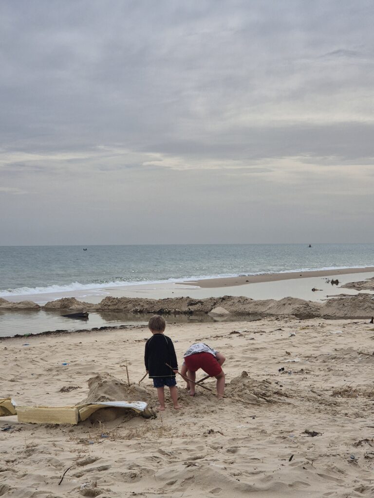 Yasmine Hammamet beach with kids