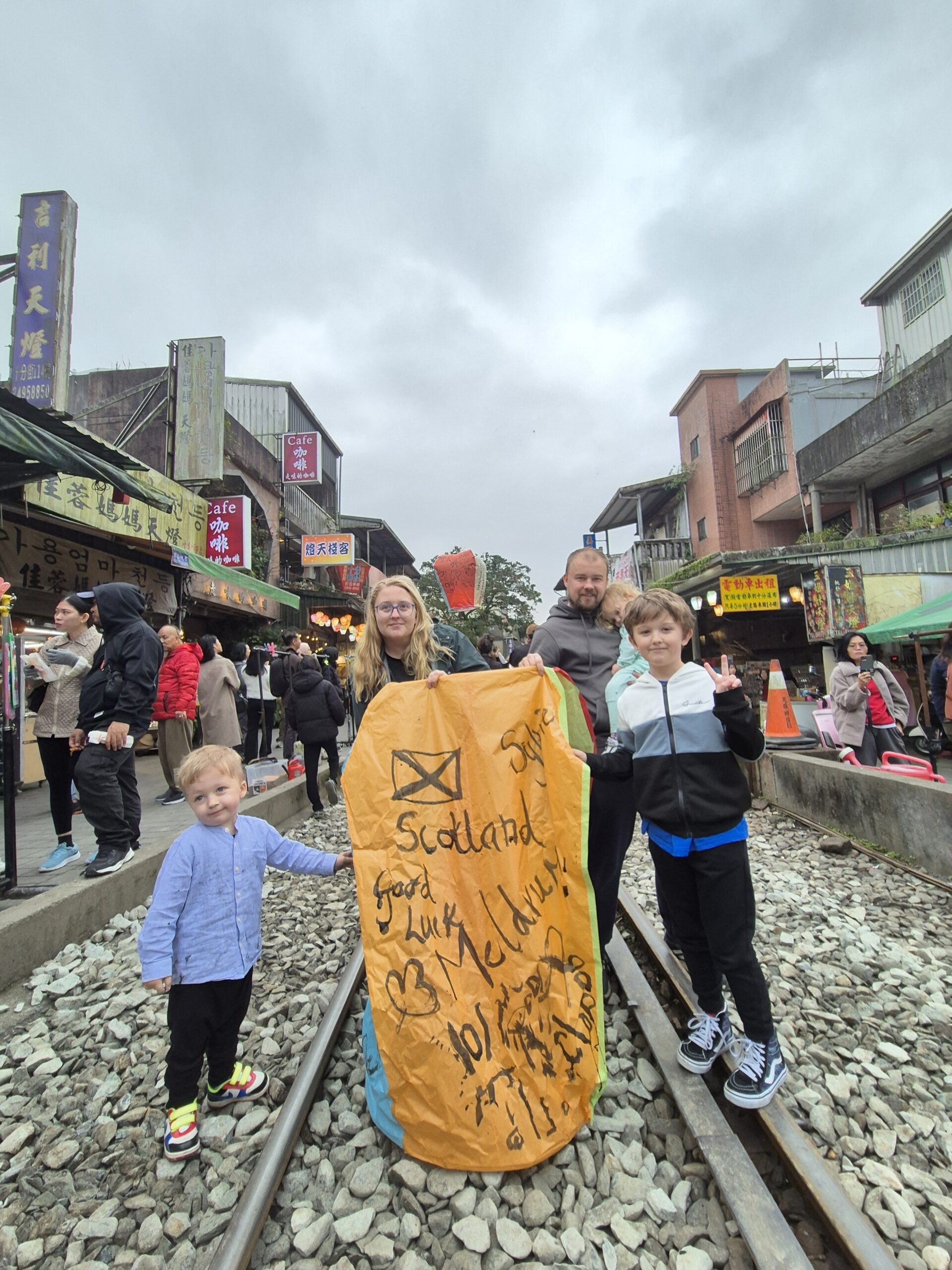 Shifen Old Street With Autistic Children