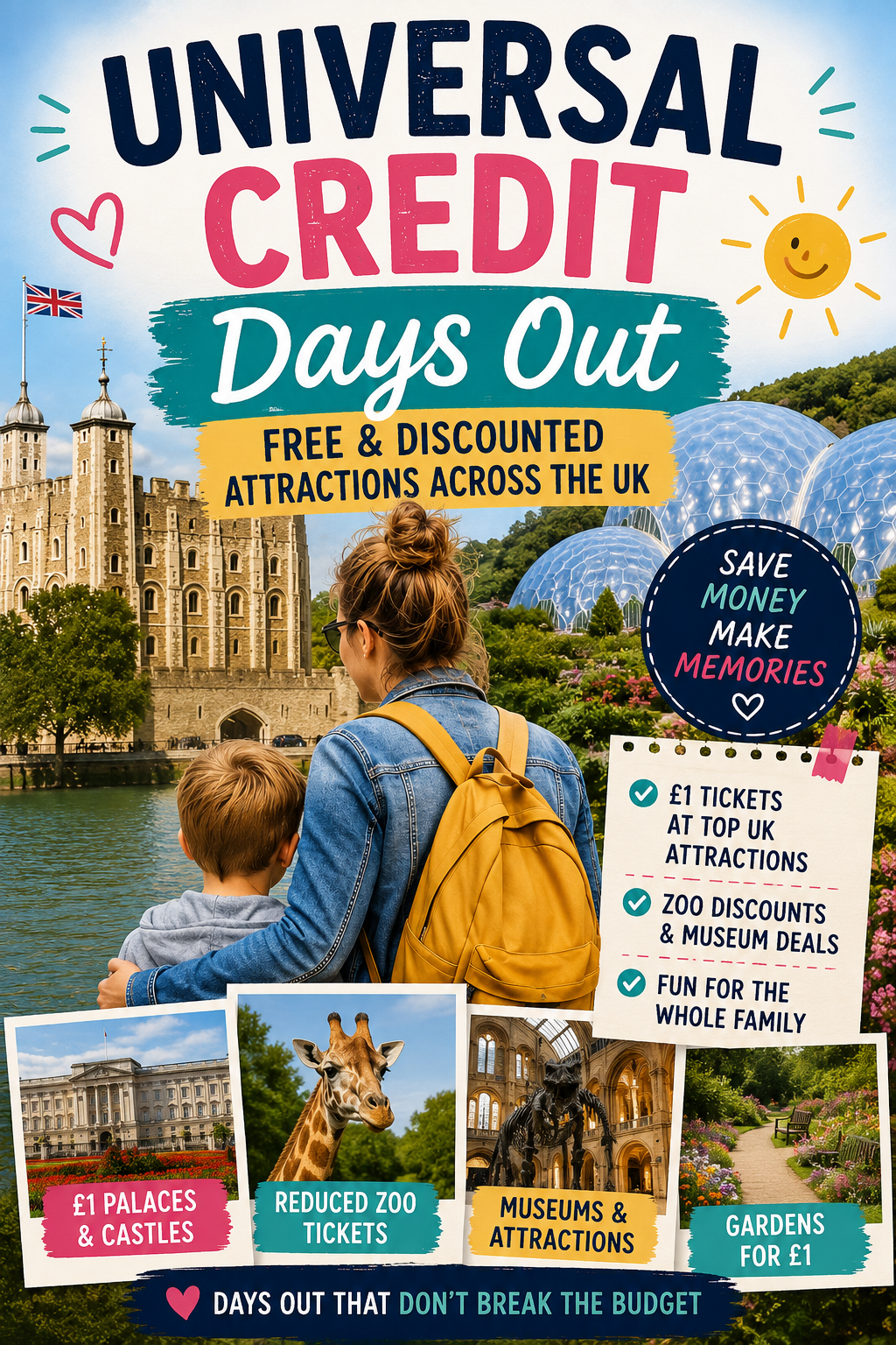 Universal Credit Days Out: Free and Discounted UK Attractions